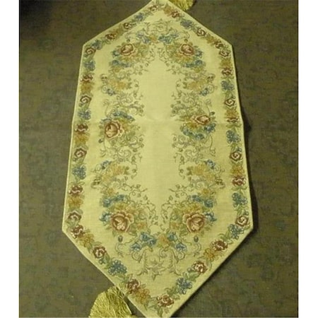 Fastfood 13 x 54 in. Begium Table Runner Carnian, Beige FA2570230